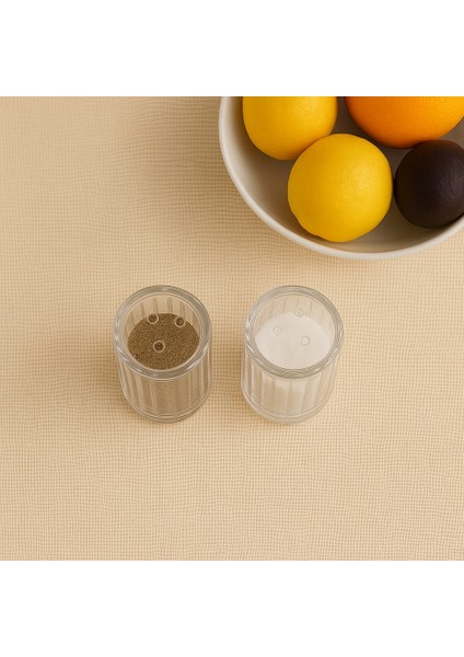 Sofra ve Mutfak Için Tuzluk ve Biberlik Seti Borosilikat Șeffaf Cam Șık Sofra Sunumu Için fiyatları