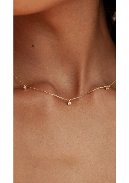 Elmas Istasyonu Kolye 925 Ayar