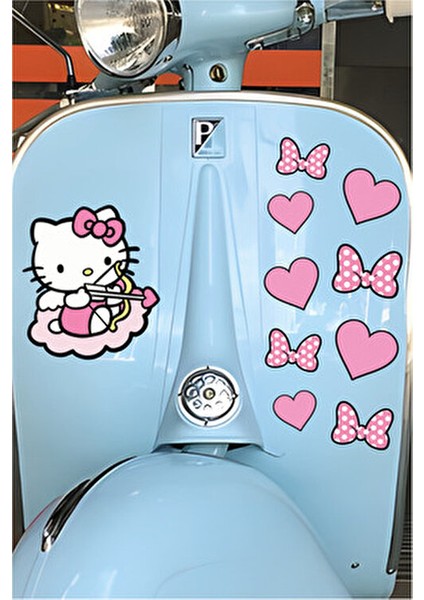 CanCo Hello Kitty Sticker Set Su Geçirmez Yüksek Çözünürlükte Araba Motorsiklet Kask Laptop Duvar İçin fırsatları