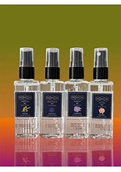 4’lü Kolonya 50 ml Elegance-Mimoza-Pudra-Kaşmir