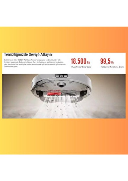 Ultra 18.500 Pa Hyper Force Emiş Gücüyle Akıllı Robot Süpürge