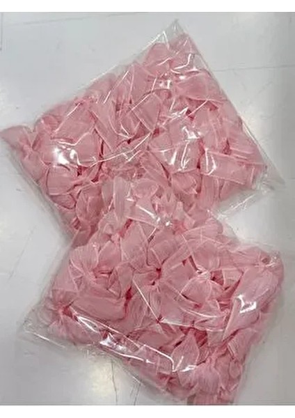 Keten Kurdele Hazır Fiyonk -20 Adet-Pembe