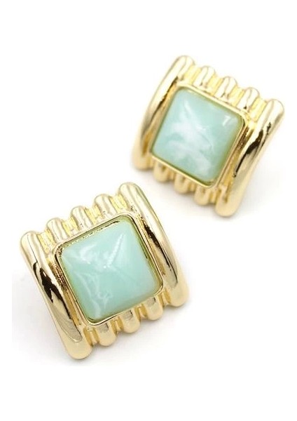 Kare Küpe - Yeşil fiyatları