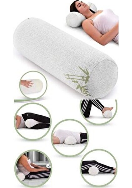 Visco Ortopedik Çok Amaçlı Silindir Yastık Memory Foam Boyun Yastığı Bel Boyun Bacak Için Yastık