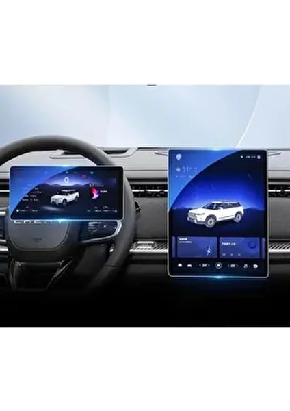 Jaecoo7 Evolve 14.8 Inç Navigasyon ve Dijital Gösterge Uyumlu Nano Ekran Koruyucu 2 In 1 (4x4) modelleri