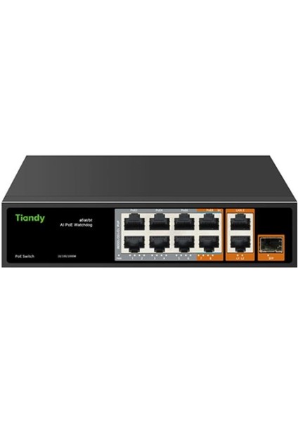8 Port Yönetilmeyen Aı Hybrid Poe Switch ( 6e+2g + 2g + 1sfp )