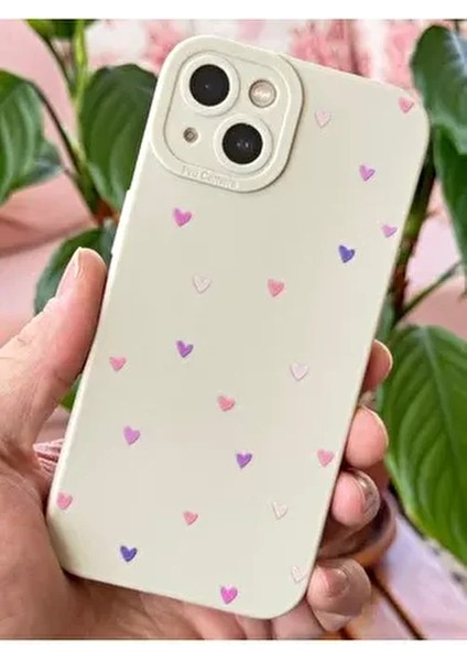 Apple iPhone 13 Kılıf Kamera Korumalı Silikon Renkli Kalp Tasarımlı Kamera Korumalı Silikon Kapak fiyatları