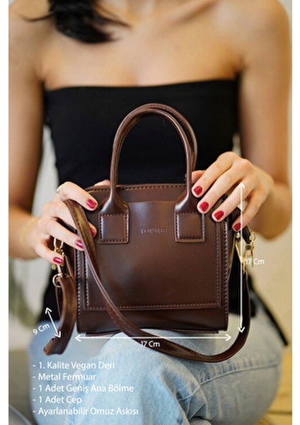 Uzun Askılı Vegan Deri Mini Omuz & Kol Çantası Şık Tasarım fiyatları