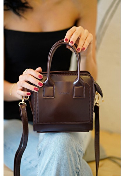 Uzun Askılı Vegan Deri Mini Omuz & Kol Çantası Şık Tasarım modelleri