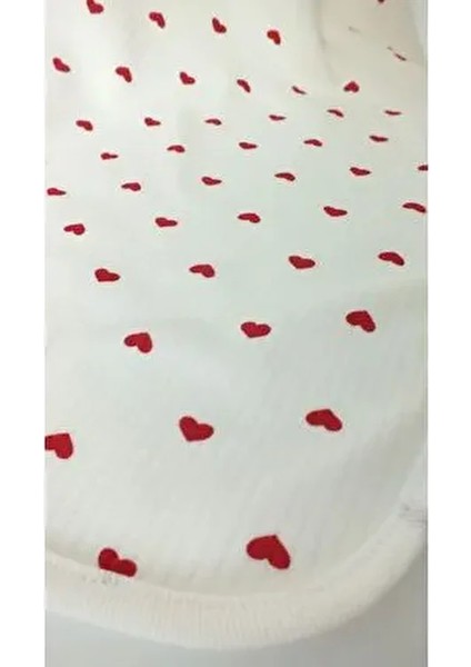 Kırmızı Kalpli %100 Pamuklu 80X90 cm Tek Kat Bebek Battaniye fiyatları