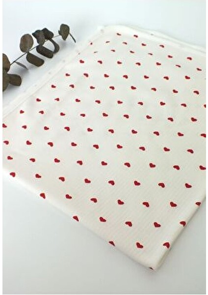 Kırmızı Kalpli %100 Pamuklu 80X90 cm Tek Kat Bebek Battaniye modelleri