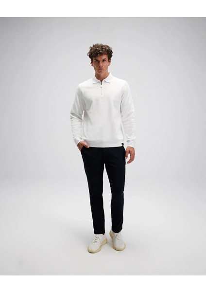 EM602-BG Erkek Bej Yarım Fermuarlı Polo Sweat fırsatları