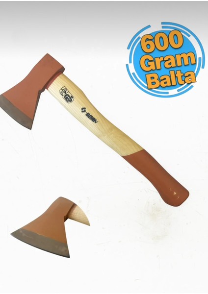 Sosın Ahşap Saplı Kamp Baltası Odun Kesme 600 Gram