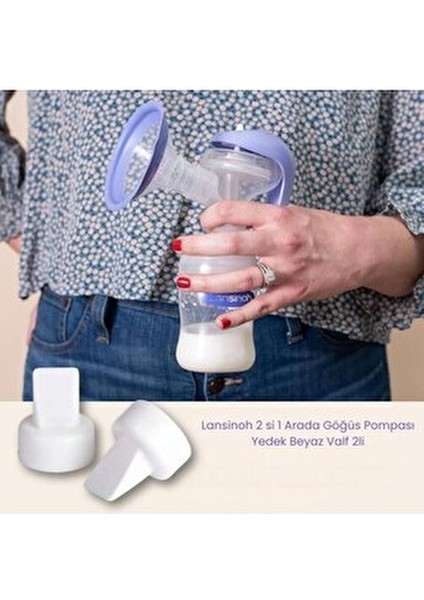 2 Si 1 Arada Göğüs Pompası Beyaz Valf 2'li indirimleri