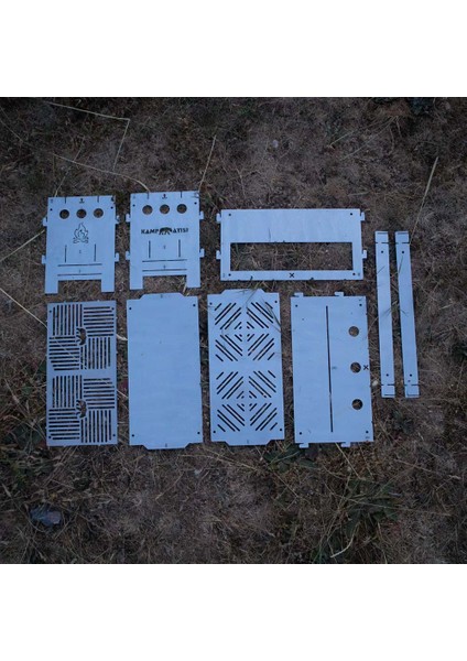 Kamp Ayısı® Pyrowide™ Geniş Katlanır Metal Ateş Kutusu - 2mm Gri Galvaniz Çelik, Çantalı, 39.5 x 26.5 x 21 cm fırsatları