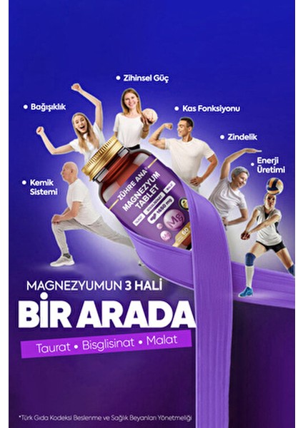 Magnezyum Bisglisinat, Taurat, Malat 60 Tablet fırsatları
