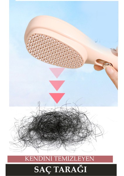 Geri Çekilebilir Kendini Temizleyebilen Hacimli Saçlar Için Masaj Özellikli Islak / Kuru Saç Tarağı fiyatları