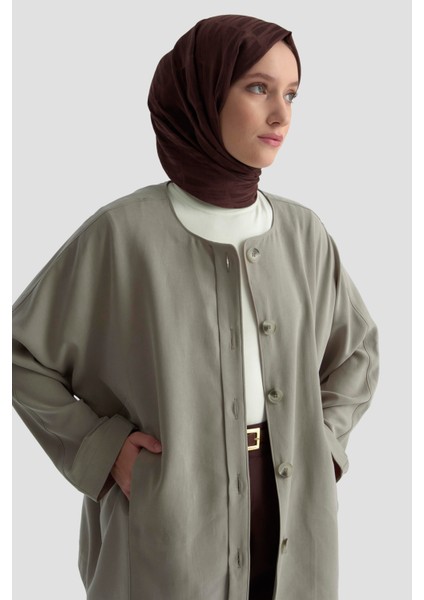 Yarasa Kol Ceket 25KD1107 Vizon