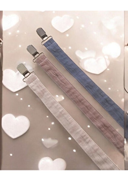 Emzik Askısı 3 Adet %100 Organik Pamuklu Kumaş Emzik Tutucu fırsatları