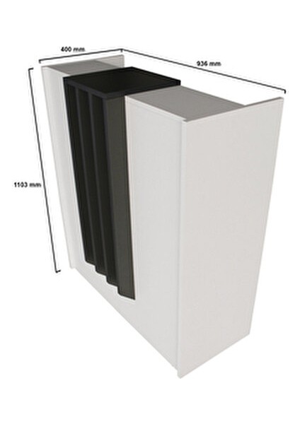 Hola Karşılama Bankosu 90 cm – Beyaz - Antrasit - Ofis Kasa Resepsiyon Masası Veya Banko indirimleri