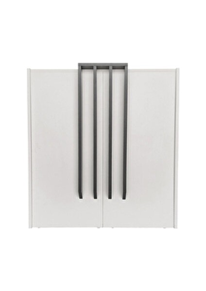 Hola Karşılama Bankosu 90 cm – Beyaz - Antrasit - Ofis Kasa Resepsiyon Masası Veya Banko