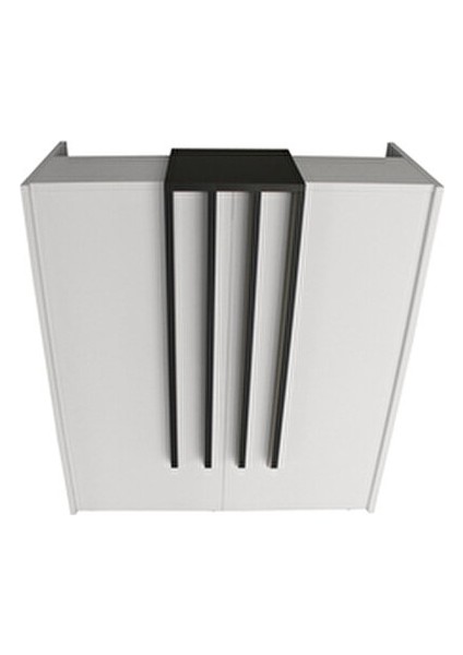 Hola Karşılama Bankosu 90 cm – Beyaz - Antrasit - Ofis Kasa Resepsiyon Masası Veya Banko