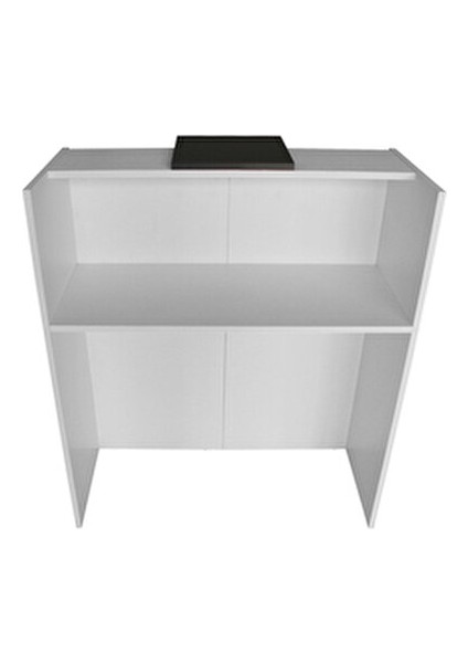 Hola Karşılama Bankosu 90 cm – Beyaz - Antrasit - Ofis Kasa Resepsiyon Masası Veya Banko