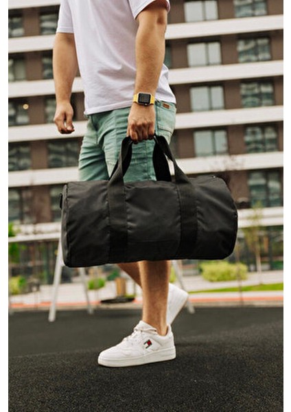 Siyah Renk Silindir Spor Çantası - Antreman Çantası- Gym Çantası -Fitness Çantası fiyatları