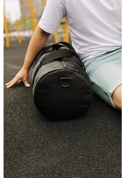 Siyah Renk Silindir Spor Çantası - Antreman Çantası- Gym Çantası -Fitness Çantası modelleri