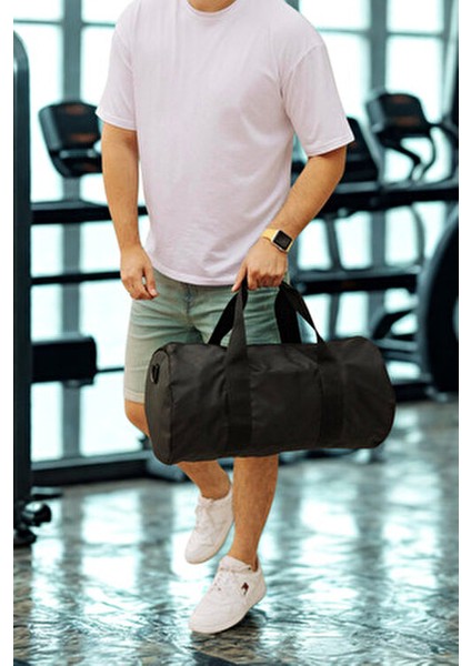 Siyah Renk Silindir Spor Çantası - Antreman Çantası- Gym Çantası -Fitness Çantası indirimleri