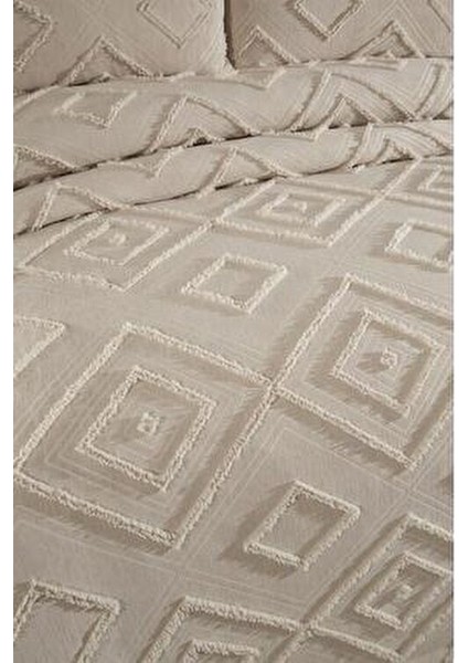 Samira 3 Parça Çift Kişilik Pike Takımı Bej fırsatları