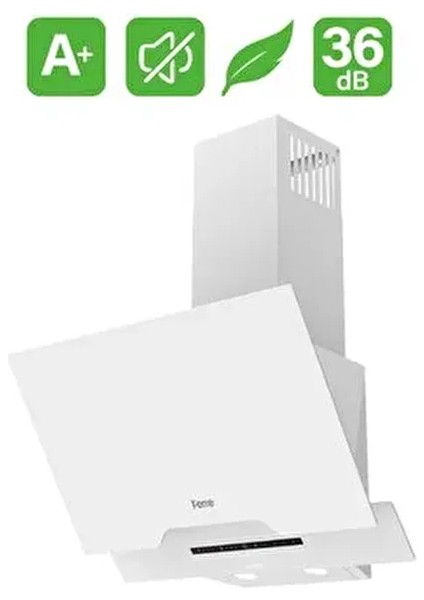 D064 Beyaz Ultra Sessiz Silentart 60 cm Ankastre Davlumbaz