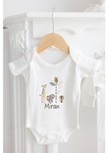 %100 Pamuk Baskılı Tavşanlı 11’li Hastane Çıkışı Unisex Bebekler İçin Sevimli Tasarım fırsatları