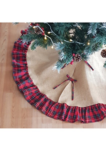Yılbaşı Çam Ağacı Örtüsü, Dokuma Ekose 60 cm modelleri