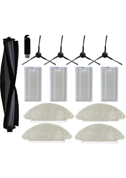 Vıomı Alpha 2 Pro / V5 Pro / V5 VXVC15-JCB-1 VXVC16-JC VXVC23 Robot Süpürgeler Parça Silindir Yan Fırça Hepa Filtre Paspas (Yurt Dışından)