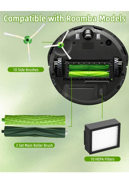 Irobot Roomba I7 I7+ I3 I3+ I4 I4+ J7 J7+ I8 I8+ E5 E6 Robot Süpürge Ana Yan Fırça Aksesuarları Yedek Parça (Yurt Dışından) fırsatları