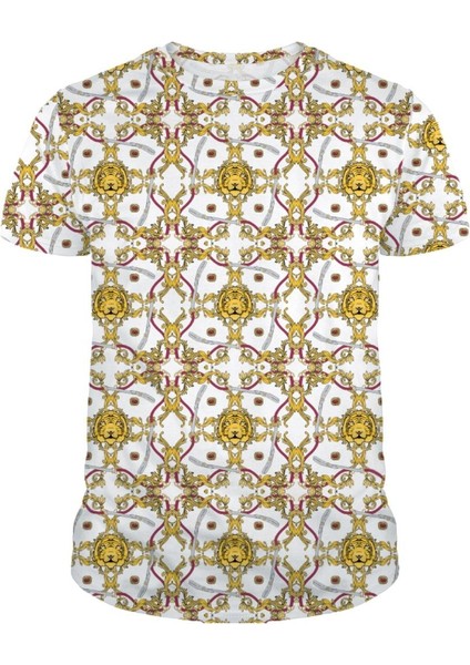 Kaplan Desen 100% Pamuklu Baskılı Slim Fit Tişört