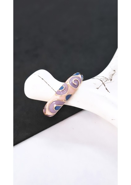 Saten Mineli Renkli Pirinç Kaplama Zamak Yüzük fırsatları