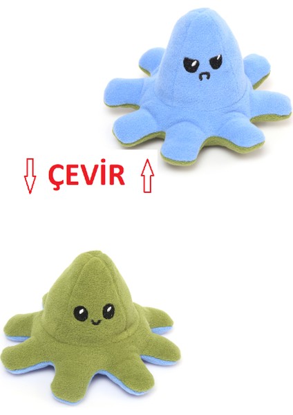 Mod Değiştiren Ahtapot Polar Mavi-Yeşil 18 cm