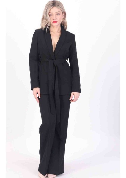 Kadın Siyah Ceket Pantolonlu Takım modelleri