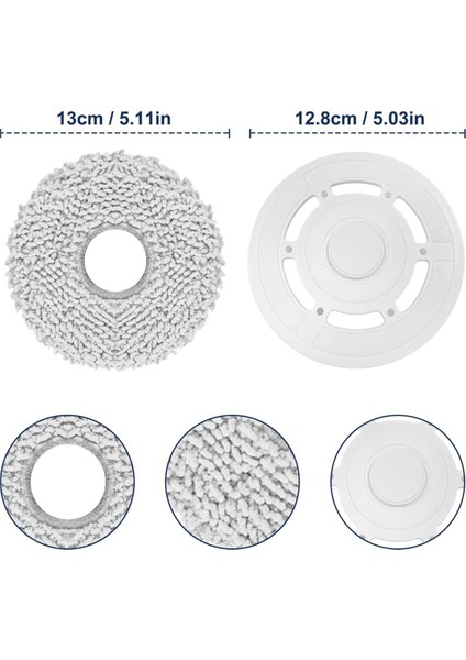 Mop Bezleri ve Mop Plakaları Ecovacs Deebot T20 Omni / T20E Omni Robot Süpürge Için Yedek Parçalar Mop Pedi Mop Tutucu (Yurt Dışından) modelleri