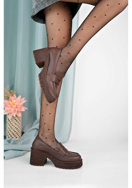 Kadın Topuklu Makosen Loafer Ayakkabı fiyatları