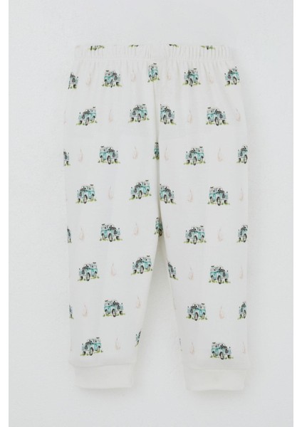 Erkek Bebek Pijama Takımı Omuzdan Patlı Macera Temalı Küçük Kaşif 4 Ay-1 Yaş, Ekru indirimleri