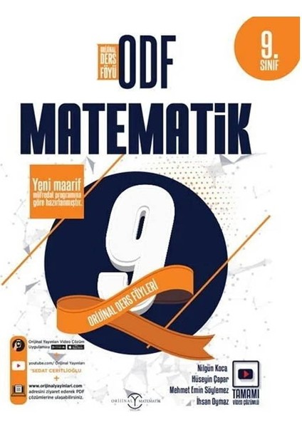 Orijinal 2026 9. Sınıf Matematik Odf Orijinal Ders Föyleri Yeni Maarif Model