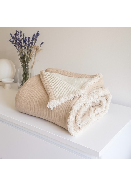 HB&Victory Müslin 6 Katlı %100 Pamuk Yorgan Vizon Renk Tek Kişilik 170X260 Cm. fiyatları