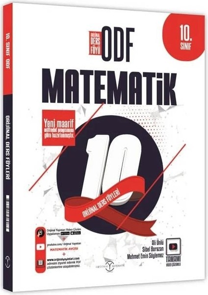 Orijinal 2026 10. Sınıf Matematik Odf Orijinal Ders Föyleri Yeni Maarif Modele Uygun