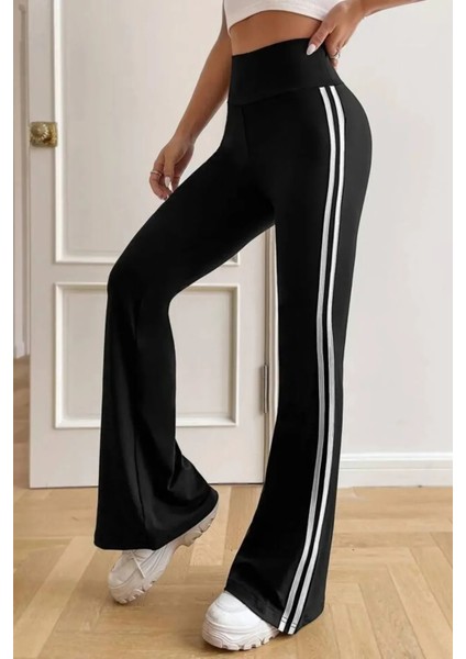 Yüksek Bel Yan Şeritli Ispanyol Paça Kadın Tayt fiyatları