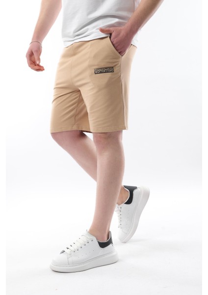 Bej Baskılı Erkek Kapri Şort 5487 modelleri