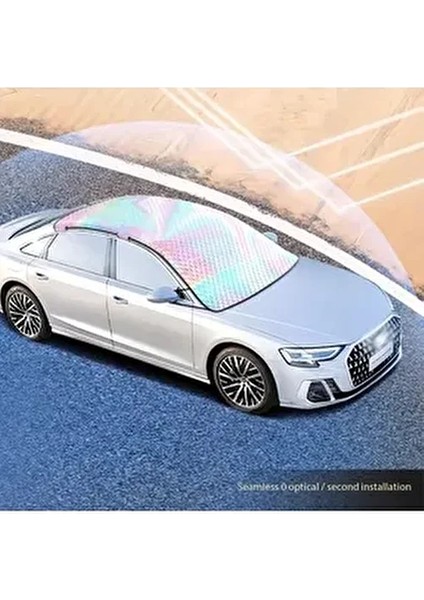 Araba Ön Cam Güneşliği Tavan Koruma Dolu Brandası Kar Buz Önleyici Oto Güneşlik 235X145CM