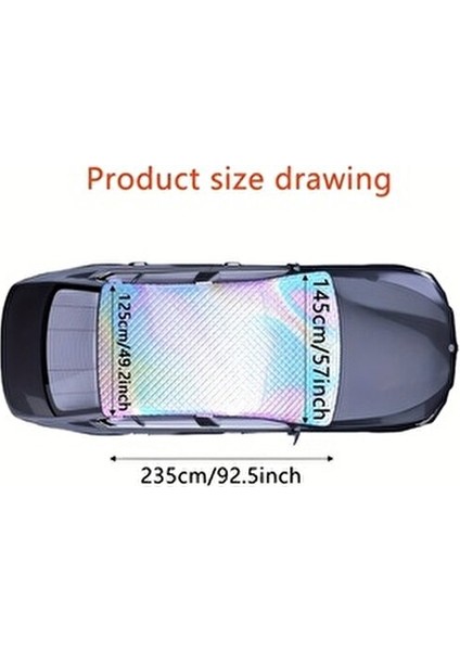 Araba Ön Cam Güneşliği Tavan Koruma Dolu Brandası Kar Buz Önleyici Oto Güneşlik 235X145CM indirimleri
